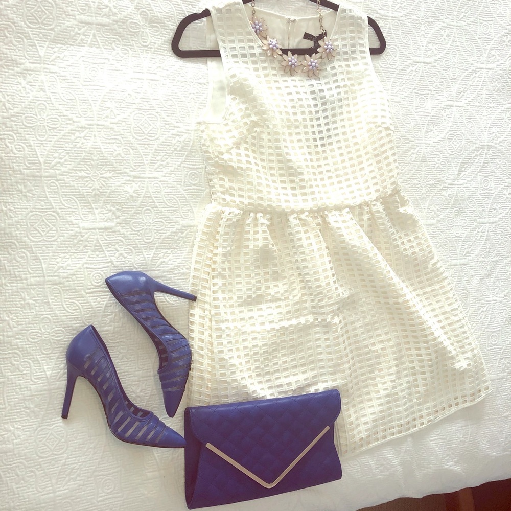 Stitch Fix White Shift Dress sz Large by C. Luce